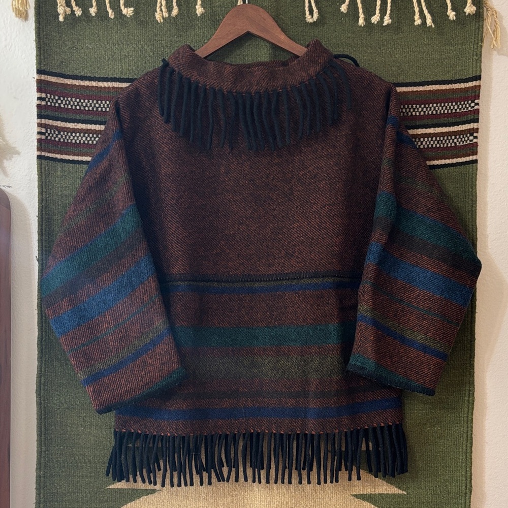 Lapp Lander Vintage fringe 100% wool sweater made in Norway